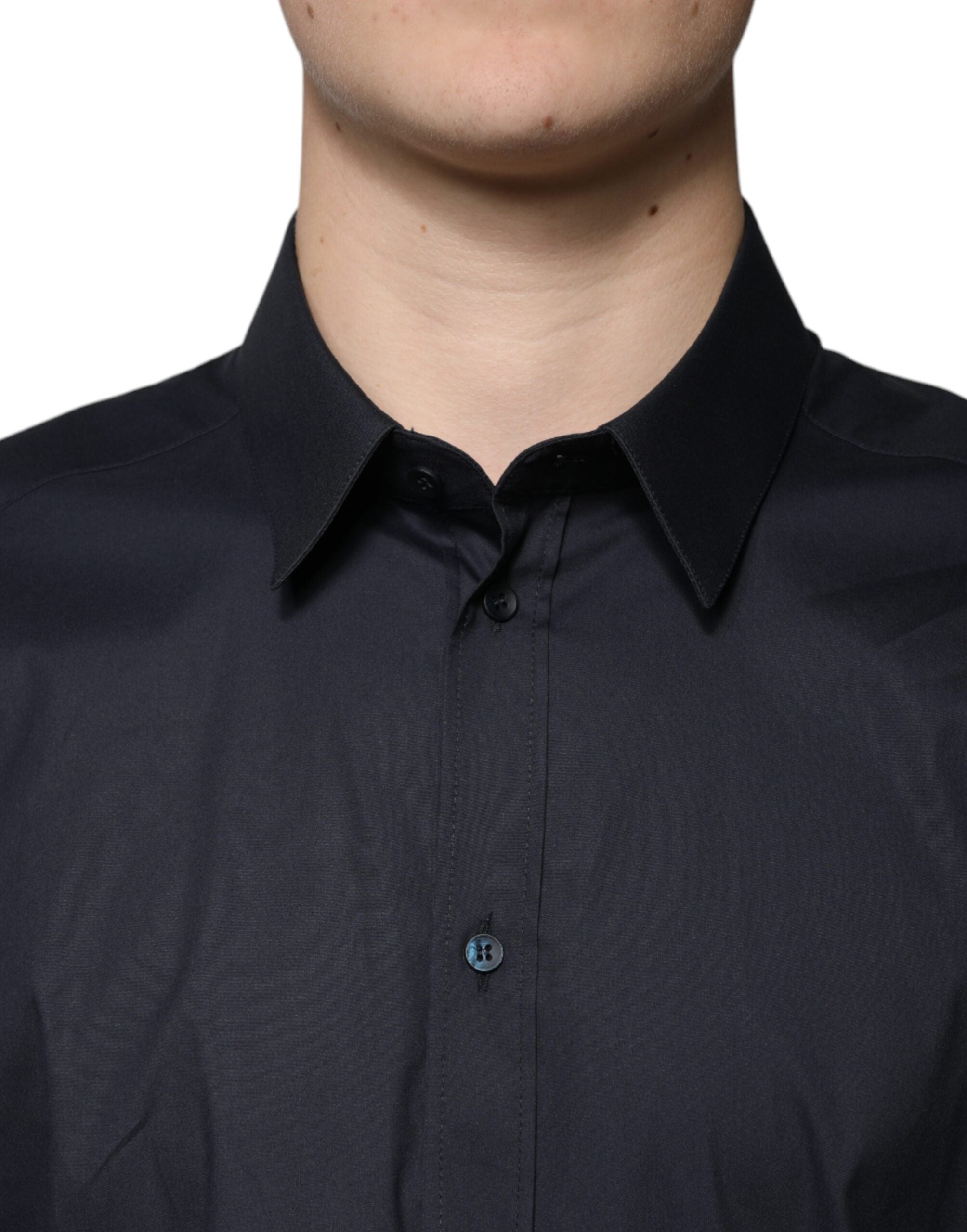 Dolce & Gabbana Black formal GOLD cotton blend shirt